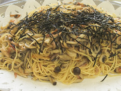 きのことハムの和風スパゲッティ
